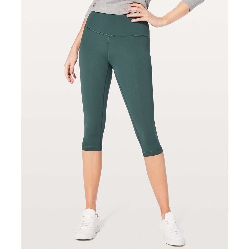 Lululemon Wunder Under Hi-Rise 1/2 Tight 17" Teal Shadow - Size: 10 - Picture 1 of 8
